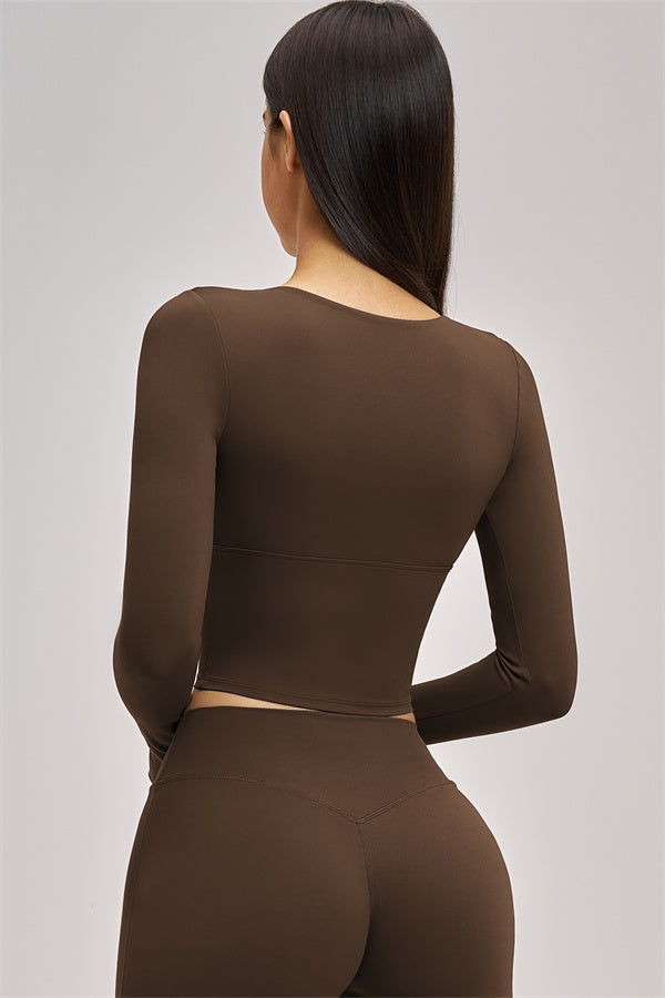 The Swoon Long Sleeve Crop top Flared Leggings 2-Piece Set