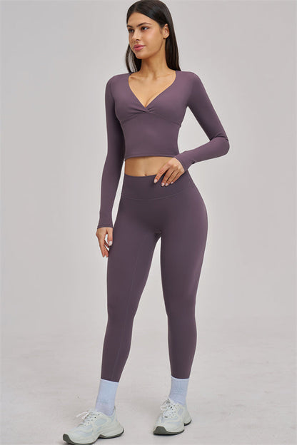 The Swoon Long Sleeve Crop top Leggings 2-Piece Set