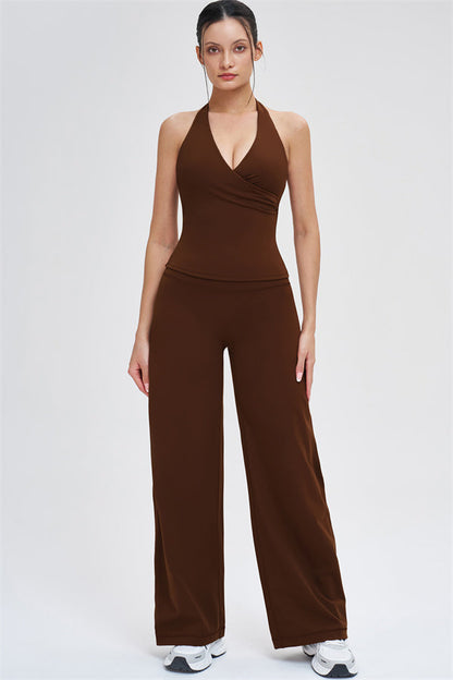The Stride Crop Top Straight Leg Pants 2-Piece Set
