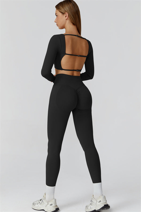 The Reign Long Sleeve Crop Top Leggings 2-Piece Set