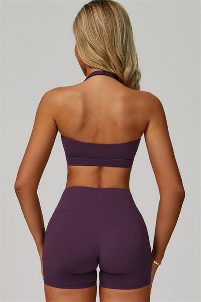 The Bold Halter Sports Bra Shorts 2-Piece Set
