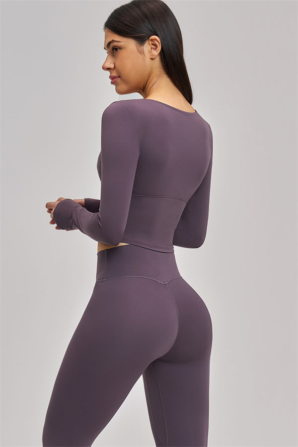 The Swoon Long Sleeve Crop top Leggings 2-Piece Set