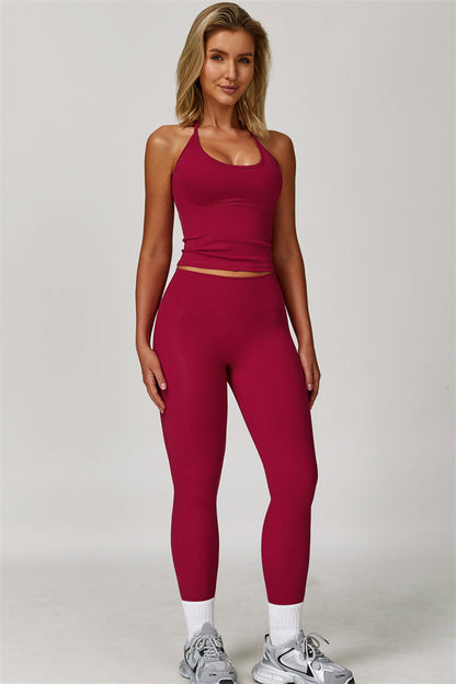 The Surge Halter Crop Top Leggings 2-Piece Set