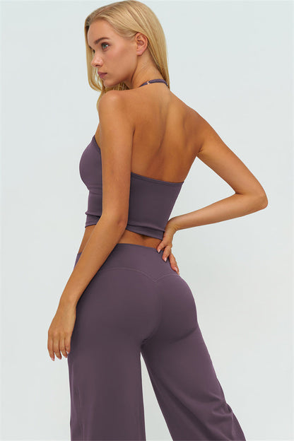 The Twirl Halter Tank Top New Straight Leg Pants 2-Piece Set