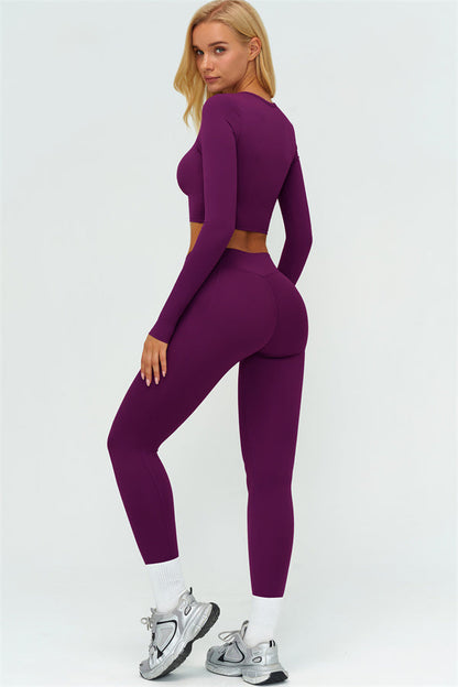 The Lushness Long Sleeve Crop top Leggings 2-Piece Set