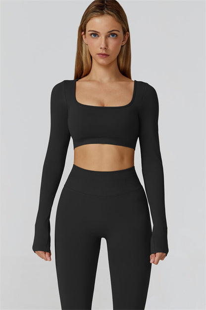 The Reign Long Sleeve Crop Top Leggings 2-Piece Set