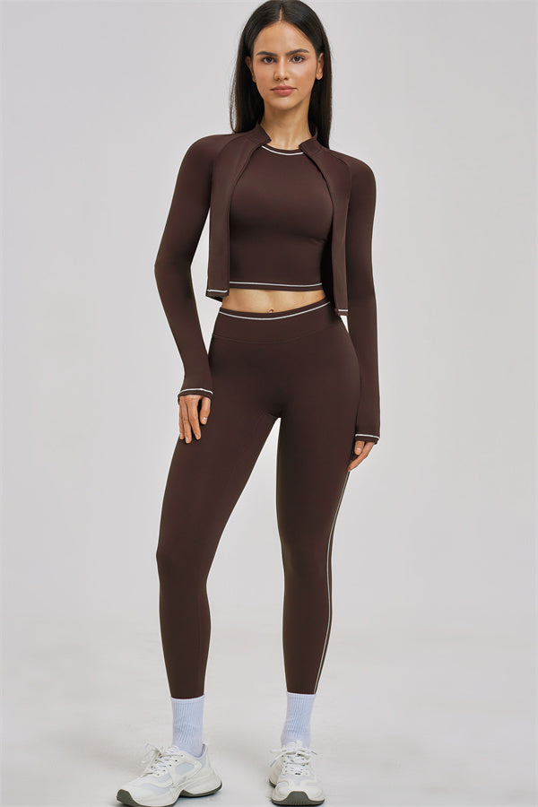 The Unbound Jacket Crop Top Leggings 3-Piece Set