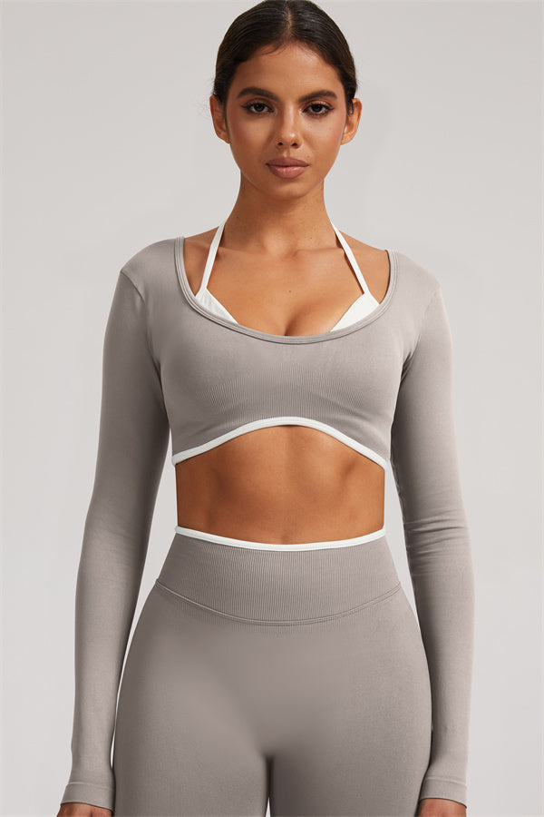 The Elevate New Long Sleeve Crop top Leggings 2-Piece Set