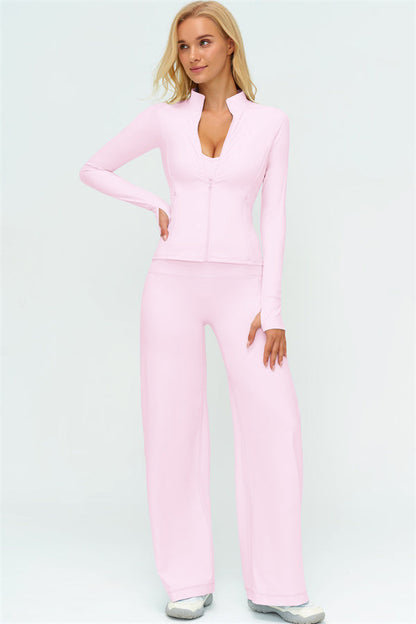 The Twirl Zip Jacket New Straight Leg Pants 2-Piece Set