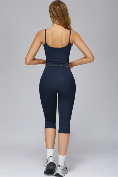 The FlexCore Crop Tank Capri Leggings 2-Piece Set