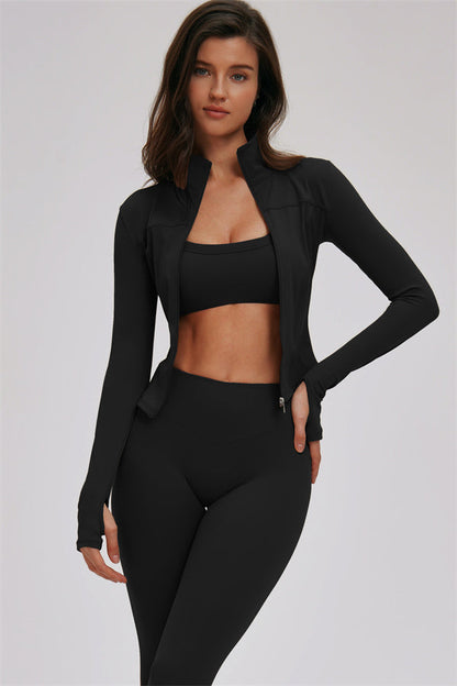 The Kinetic Zip Jacket Sports Bra Leggings 3-Piece Set