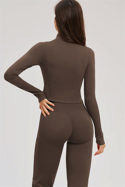 The Sizzle Zip Jacket Sports Bra Flared Leggings 3-Piece Set