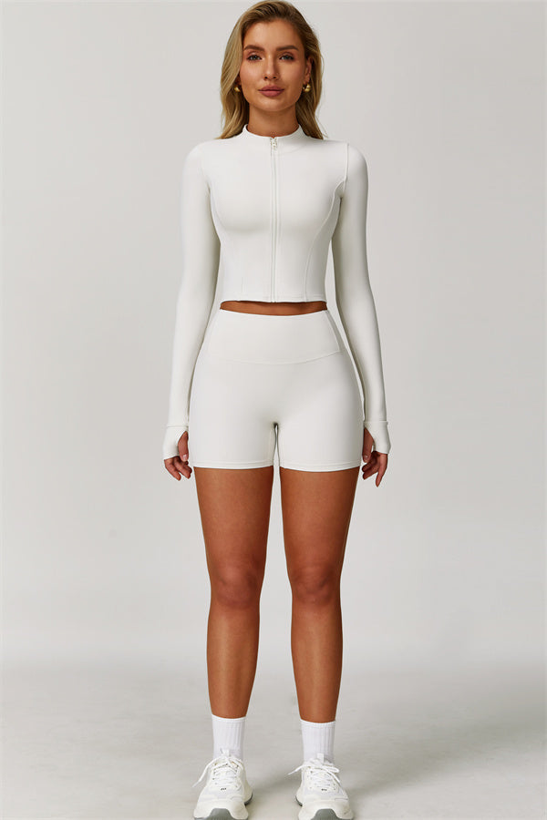 The Eloise Jacket Sports Bra Shorts 3-Piece Set