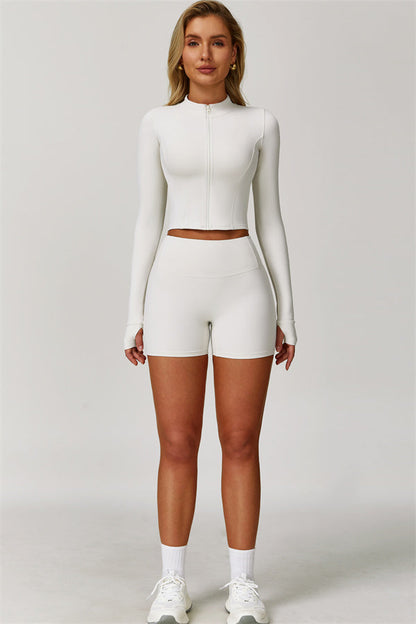 The Eloise Jacket Sports Bra Shorts 3-Piece Set