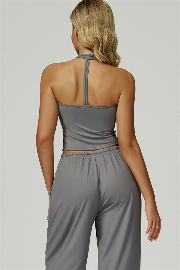 The Sprint Halter Tank Top Sweatpants 2-Piece Set