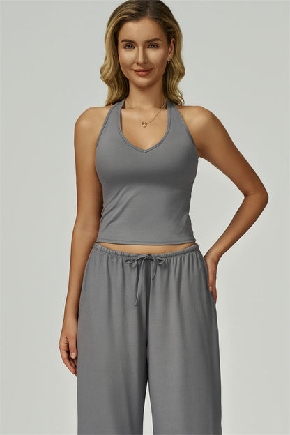 The Sprint Halter Tank Top Sweatpants 2-Piece Set