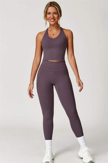 The Enigma Cross Back Vest Leggings 2-Piece Set