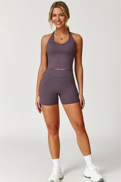 The Enigma Cross Back Vest Shorts 2-Piece Set
