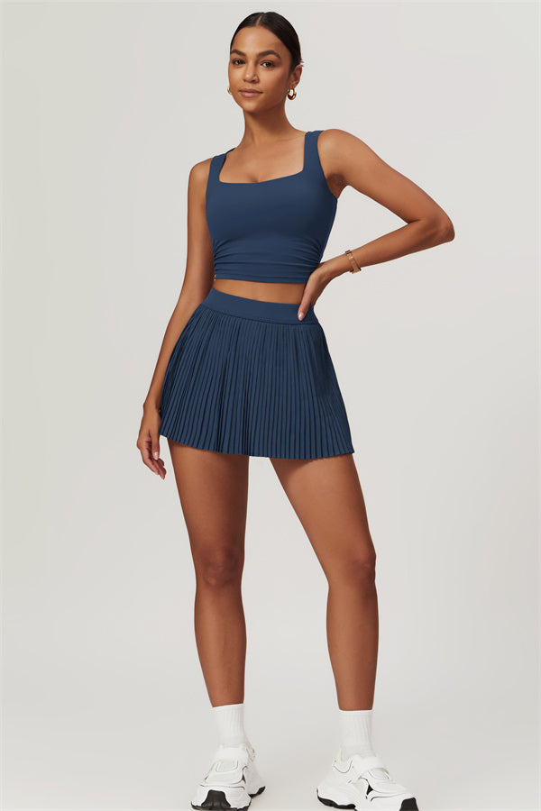 The Balance Crop Top Tennis Skirt 2-Piece Set