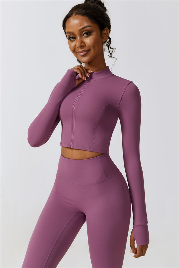 Juno Star Jacket Sports Bra Leggings 3-Piece Set