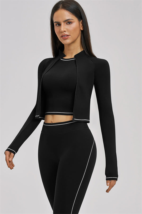 The Unbound Jacket Crop Top Leggings 3-Piece Set