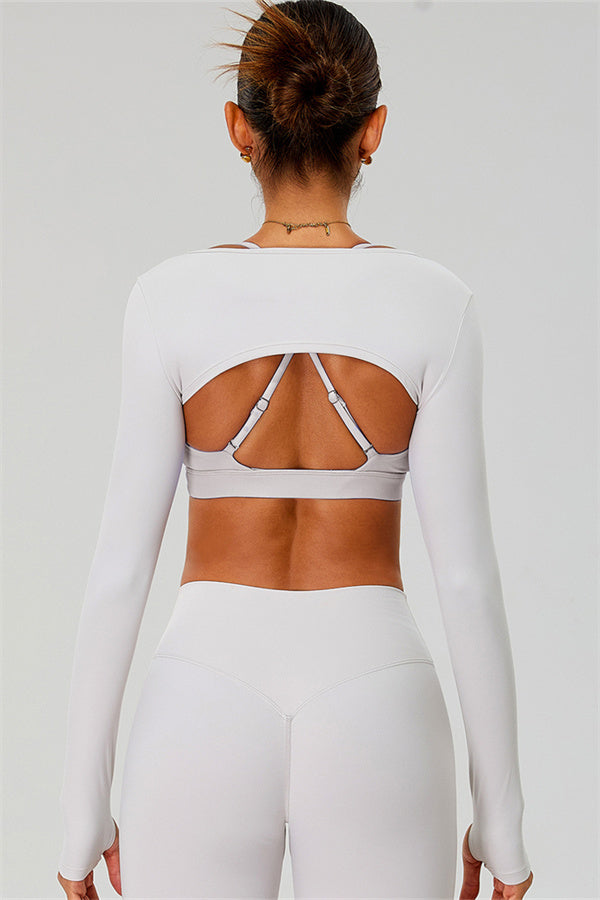 The Ember Sports Bra Crop Top Leggings 3-Piece Set