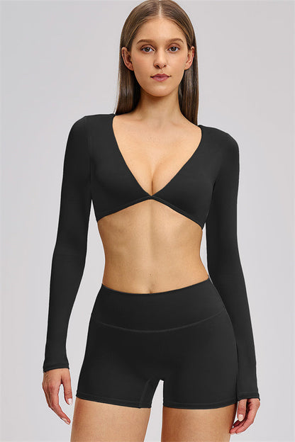 The Zestful Long Sleeve Crop Top