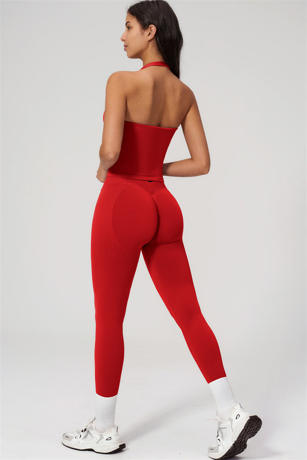 The Empower Halter Crop Top Leggings 2-Piece Set