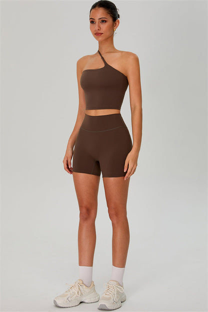 The Jewel One-Shoulder Crop Top Shorts 2-Piece Set