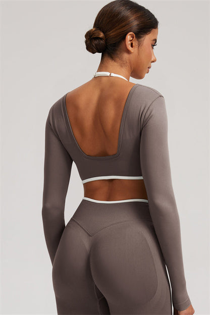 The Elevate New Long Sleeve Crop top Leggings 2-Piece Set