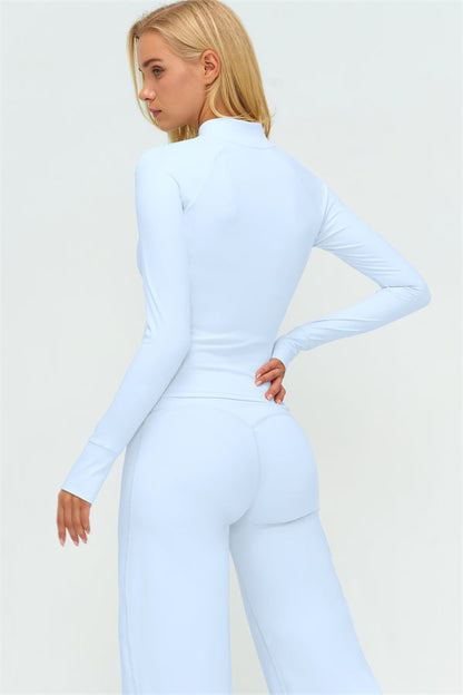 The Twirl Zip Jacket Sports Bra New Straight Leg Pants 3-Piece Set