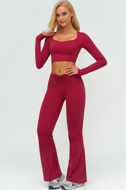 The Lushness Long Sleeve Crop top