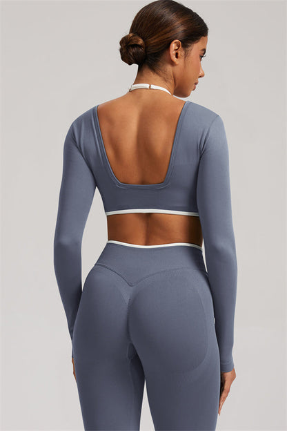 The Elevate New Long Sleeve Crop top Leggings 2-Piece Set