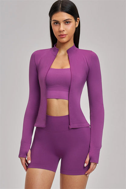The Vision Jacket Sports Bra Shorts 3-Piece Set