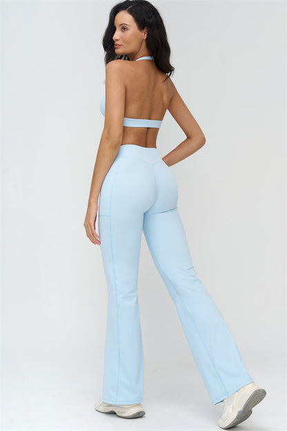 The BoldFit Sports Bra Flared Leggings 2-Piece Set