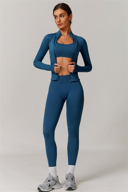 The Nova Luxe Jacket Sports Bra Leggings 3-Piece Set