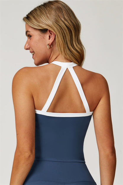 The Quest Cross Back Crop Top Flared Leggings 2-Piece Set