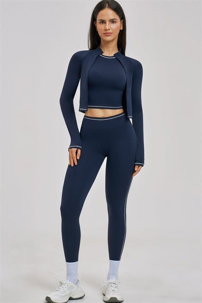 The Unbound Jacket Crop Top Leggings 3-Piece Set