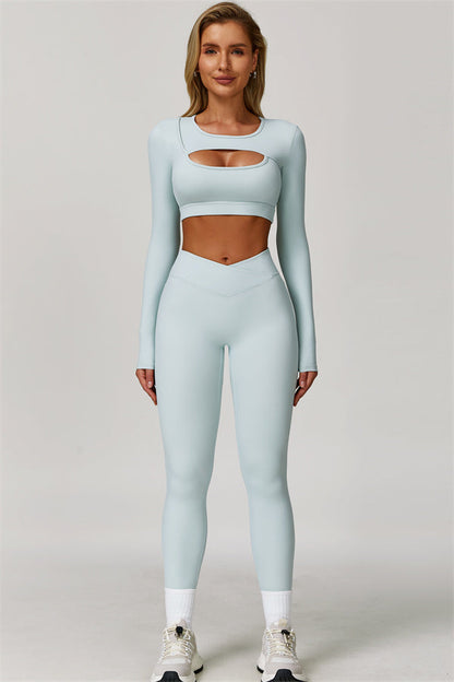 The Lavish Long Sleeve Cut-out Crop Top