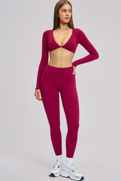 The Zestful Long Sleeve Crop Top