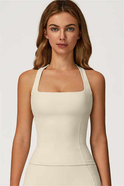 The Glacier Crop Tank Flared Leggings 2-Piece Set