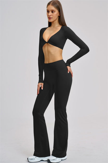 The Zestful Long Sleeve Crop Top