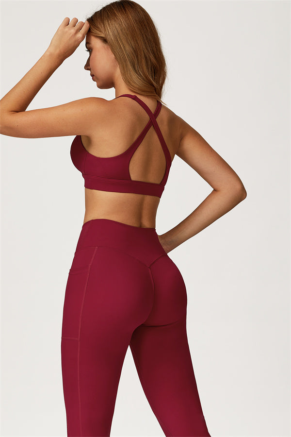 The Glacier Sports Bra Flared Leggings 2-Piece Set