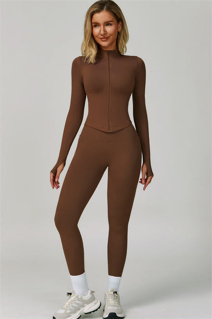 The Empower Jacket Sports Bra Leggings 3-Piece Set