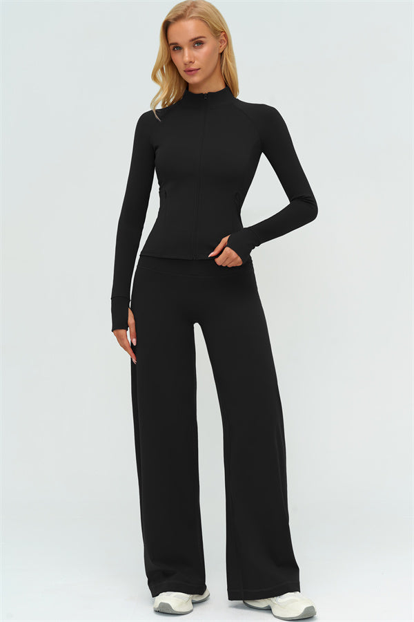 The Twirl Zip Jacket New Straight Leg Pants 2-Piece Set
