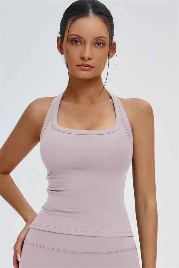 The Slate Y-Back Top