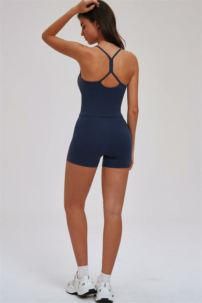 The Svelte Cross Back Tank Top Shorts 2-Piece Set