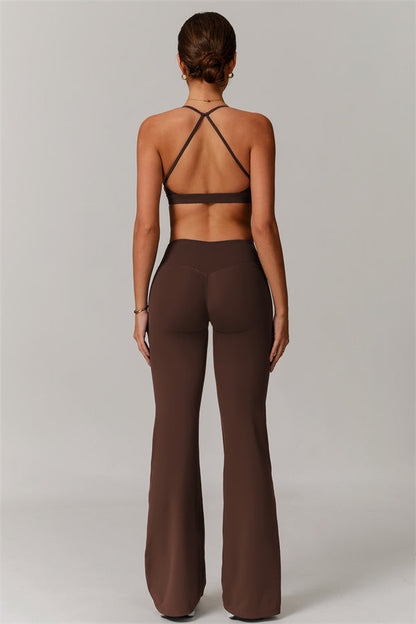 The Delicate Sports Bra Flared Leggings 2-Piece Set