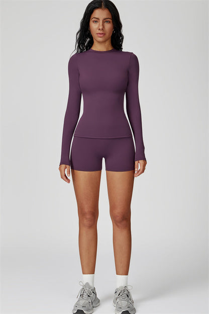 The Oasis Long Sleeve T-shirt Shorts 2-Piece Set