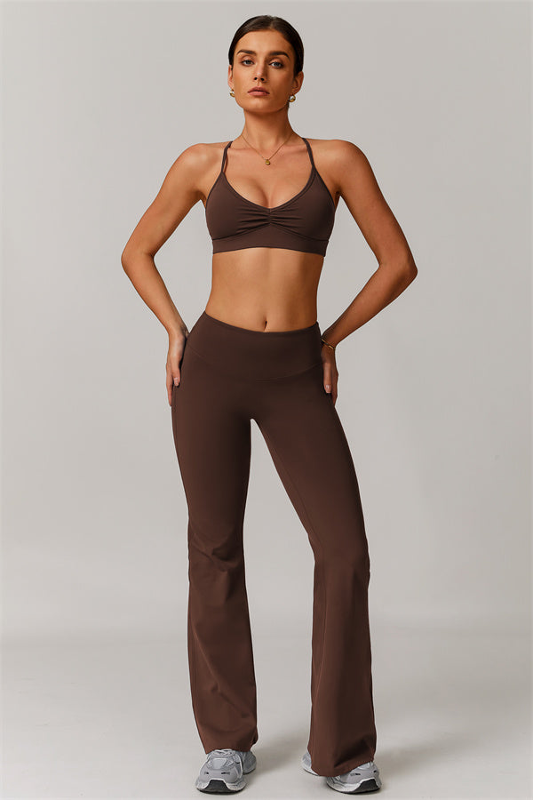 The Delicate Sports Bra Flared Leggings 2-Piece Set